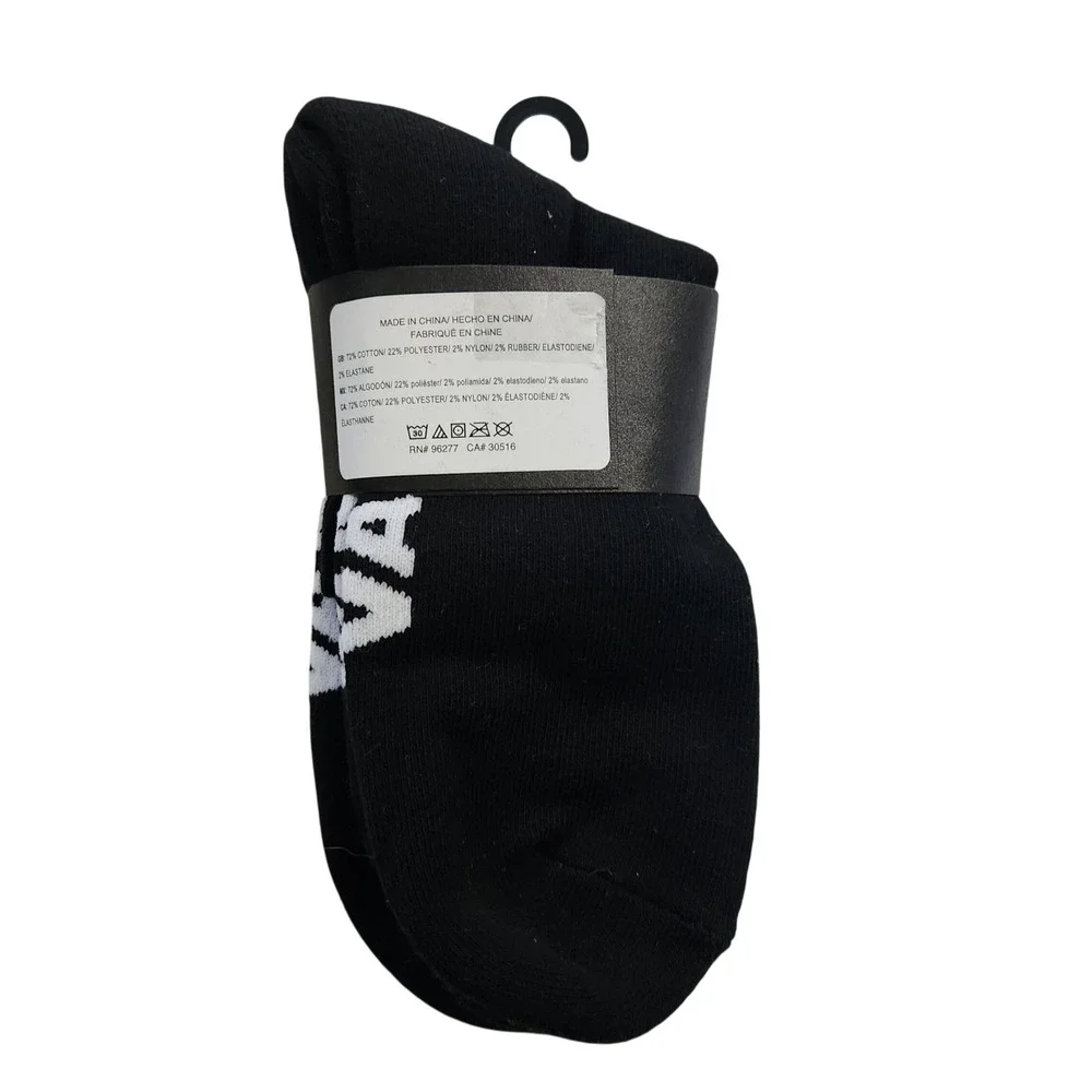 Vans Off The Wall Men's Ankle Socks, Shoe Size 9.5-13, 3-Pack, Black & White New